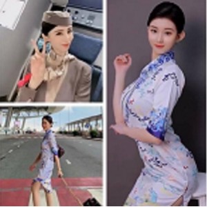 稀缺航空空姐服装，展现真实职业魅力，独特反差设计