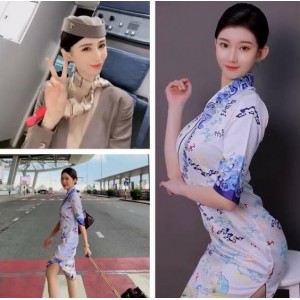 稀缺航空空姐真实反差