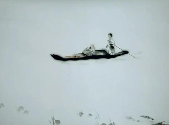 《山水情》水墨动画：老琴师与渔家少年的师生之情首部作品